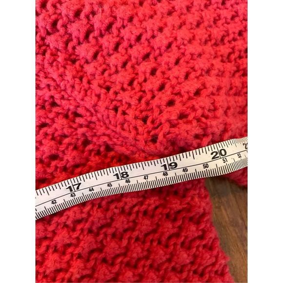 L.l. Bean red wool and angora knit button front cardigan large - Picture 4 of 7
